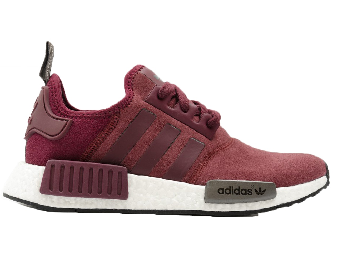 アディダス ADIDAS マルーン スエード スウェード レディース スニーカー 【 NMD R1 MAROON SUEDE WOMENS SOLID GREY 】