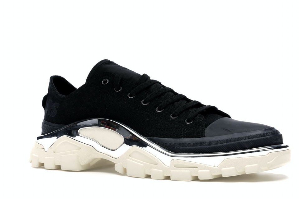 アディダス ADIDAS デトロイト 黒色 ブラック スニーカー 【 DETROIT RUNNER RAF SIMONS BLACK WHITE CORE CHALK 】