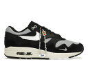 ナイキ マックス 黒色 ブラック 銀色 シルバー エアマックス スニーカー メンズ 【 NIKE AIR MAX 1 PATTA WAVES BLACK (WITH BRACELET) / METALLIC SILVER WHITE-BLACK-COCONUT MILK 】