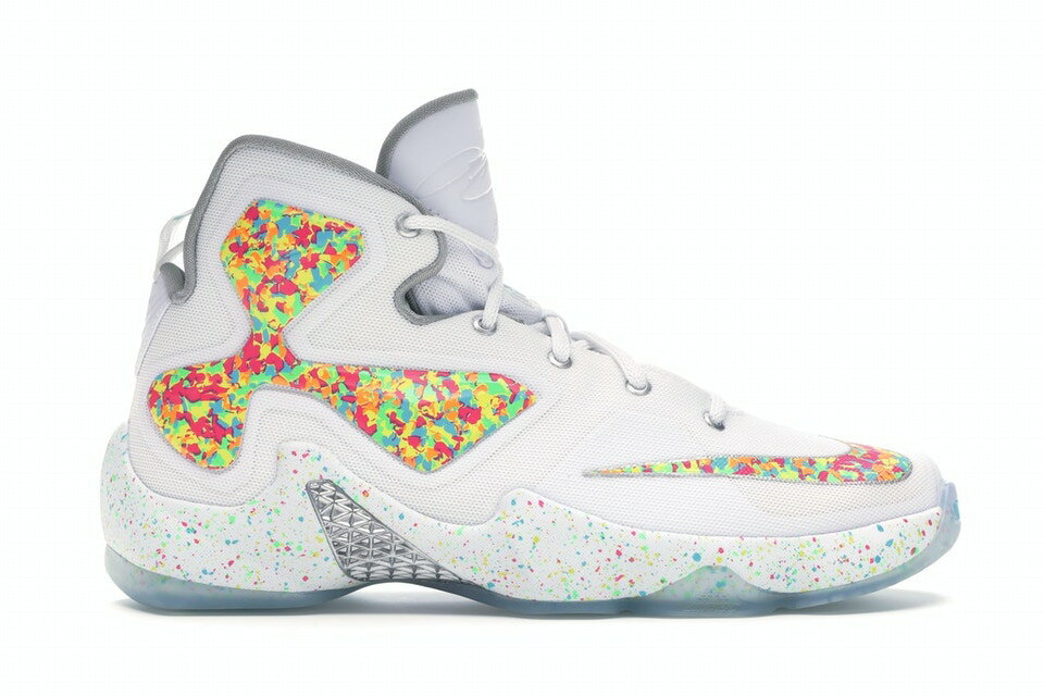 ナイキ レブロン サーティーン 白色 ホワイト アクション 緑 グリーン ピンク 【 NIKE LEBRON 13 FRUITY PEBBLES (GS) / WHITE ACTION GREEN PINK FOIL 】 キッズ ベビー マタニティ スニーカー