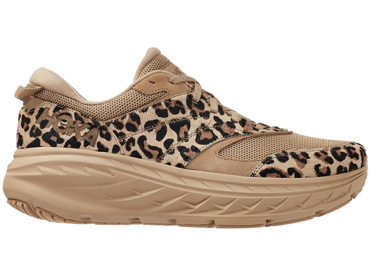 ホカオネオネ HOKA ONE 砂色 サンド ヒョウ柄 レオパード スニーカー 【 BONDI L ENGINEERED GARMENTS SAND LEOPARD PRINT 】