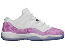 ナイキ ジョーダン ピンク 白色 ホワイト 黒色 ブラック 【 JORDAN 11 RETRO LOW PINK SNAKESKIN (2013) (GS) / WHITE BLACK PINK 】 キッズ ベビー マタニティ スニーカー