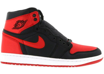 ナイキ ジョーダン JORDAN ハイ サテン スニーカー 【 1 RETRO HIGH SATIN BANNED PROMO SAMPLE BLACK UNIVERSITY REDWHITE 】 メンズ