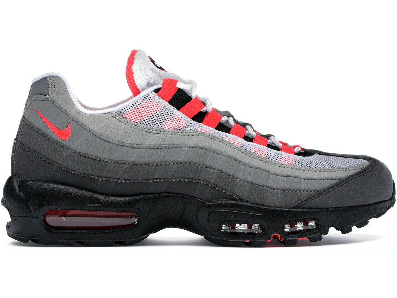 ナイキ マックス 赤 レッド 白色 ホワイト 灰色 グレー エアマックス スニーカー メンズ 【 NIKE AIR MAX 95 OG SOLAR RED (2018) / WHITE SOLAR RED NEUTRAL GREY 】