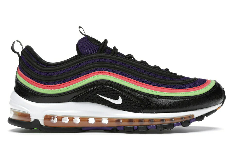 ナイキ マックス 黒色 ブラック 白色 ホワイト コート 紫 パープル エアマックス スニーカー メンズ 【 NIKE AIR MAX 97 JOKER / BLACK WHITE COURT PURPLE 】