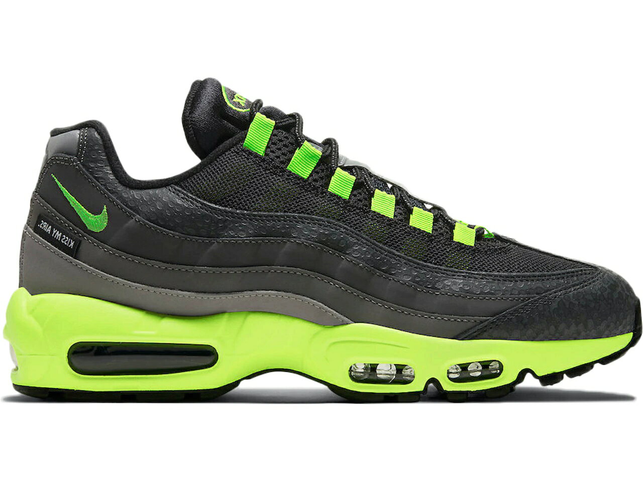 ナイキ マックス 黒色 ブラック 緑 グリーン 灰色 グレー エアマックス スニーカー メンズ 【 NIKE AIR MAX 95 KISS MY AIRS / BLACK GREEN GREY 】