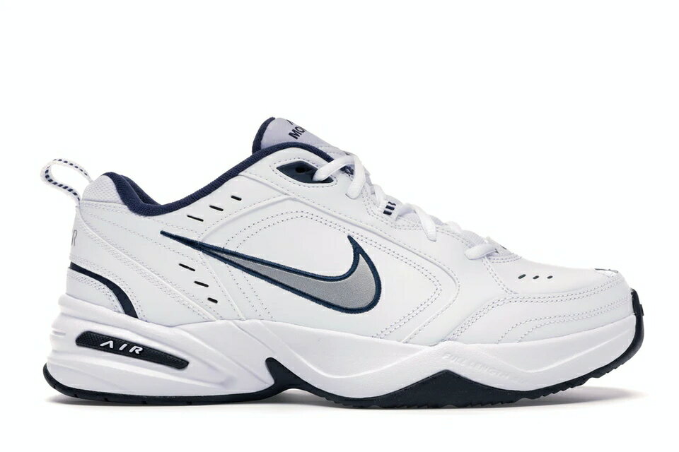 ナイキ NIKE モナーク 白色 ホワイト スニーカー 【 AIR MONARCH IV WHITE NAVY METALLIC SILVER 】