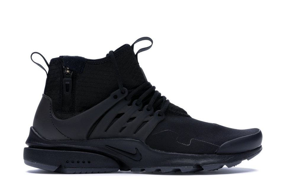 ナイキ プレスト ミッド 黒色 ブラック 灰色 グレー エア スニーカー メンズ 【 NIKE AIR PRESTO MID UTILITY BLACK DARK GREY / BLACK DARK GREY BLACK 】