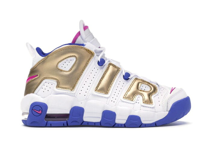 ナイキ NIKE アップテンポ エアモアアップテンポ モアテン & ジュニア キッズ 【 PEANUT BUTTER JELLY GS WHITE FUCHSIA BLASTMETALLIC GOLD 】