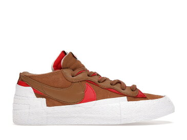 ナイキ NIKE ブレイザー スニーカー 【 BLAZER LOW SACAI BRITISH TAN LIGHT WHITEUNIVERSITY RED 】