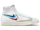 ナイキ ブレイザー ミッド 白色 ホワイト ゲーム 赤 レッド ゲームロイヤル 青 ブルー スニーカー メンズ 【 NIKE BLAZER MID 77 MULTI-SWOOSH / WHITE GAME ROYAL UNIVERSITY RED 】