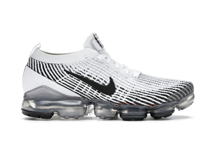 ナイキ NIKE フライニット エアヴェイパーマックス スニーカー 【 FLYKNIT 3 ZEBRA WHITE BLACKWHITEMETALLIC SILVER 】