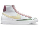 ナイキ ブレイザー ミッド 白色 ホワイト ピンク 緑 グリーン 黄色 イエロー WOMEN'S スニーカー レディース 【 NIKE BLAZER MID 77 WHITE PINK GREEN YELLOW (WOMEN'S) / WHITE REGAL PINK LIGHT MULBERRY 】