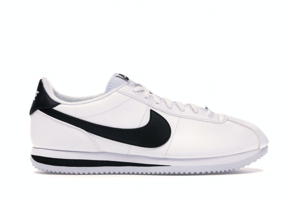 ナイキ NIKE コルテッツ レザー 白色 ホワイト 黒色 ブラック スニーカー 【 CORTEZ BASIC LEATHER WHITE BLACK 2017 METALLIC SILVERBLACK 】