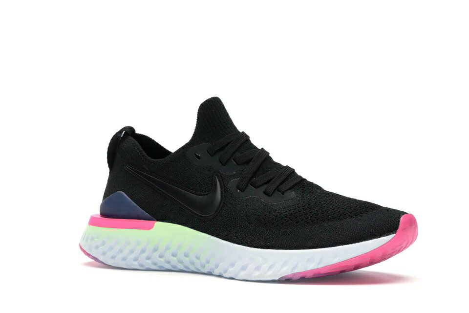 ナイキ NIKE エピック リアクト フライニット 黒色 ブラック ピンク レディース スニーカー 【 EPIC PINK REACT FLYKNIT 2 BLACK SAPPHIRE HYPER WOMENS BLACKSAPPHIRELIME BLASTHYPER PINKBLUE TINT 】