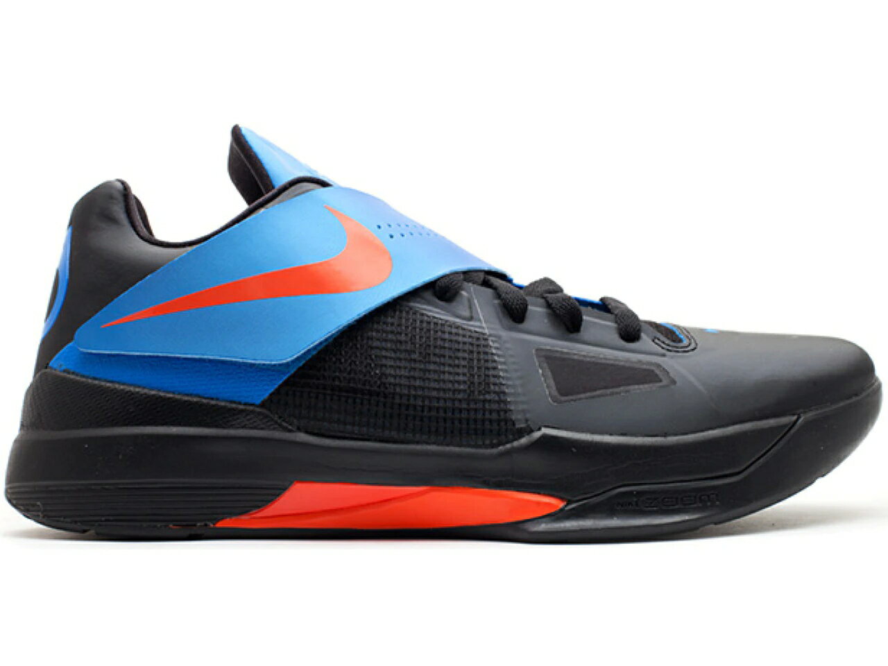 ナイキ 黒色 ブラック チーム 橙 オレンジ 青色 ブルー スニーカー メンズ 【 NIKE KD 4 AWAY / BLACK TEAM ORANGE PHOTO BLUE 】