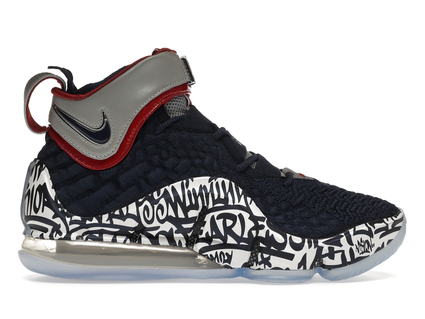 ナイキ NIKE レブロン スニーカー 【 LEBRON 17 GRAFFITI REMIX MIDNIGHT NAVY VARSITY CRIMSONWHITE 】