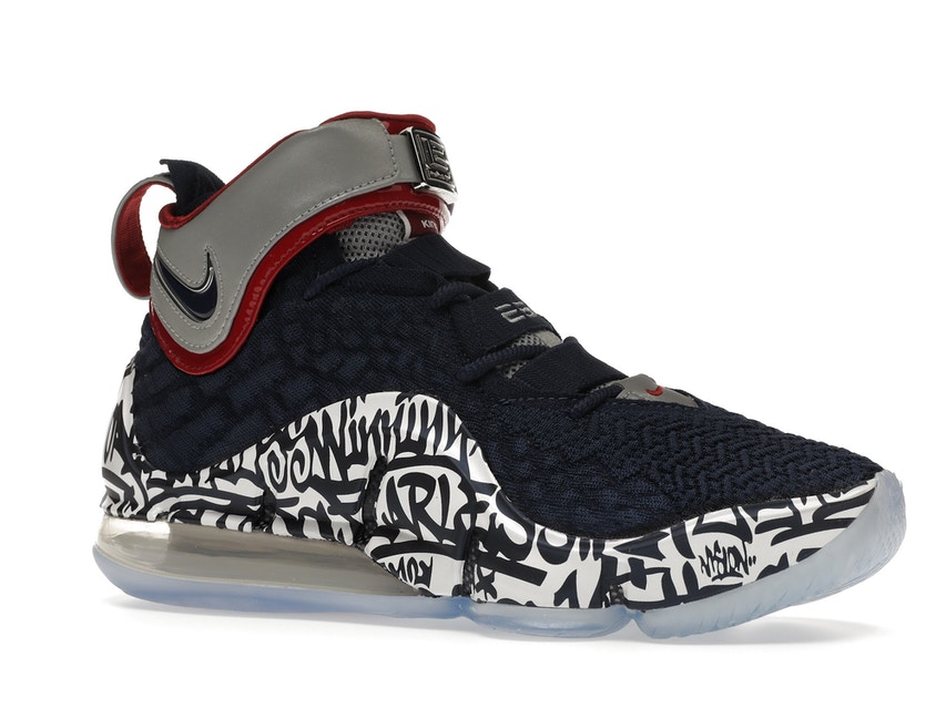 ナイキ NIKE レブロン スニーカー 【 LEBRON 17 GRAFFITI REMIX MIDNIGHT NAVY VARSITY CRIMSONWHITE 】