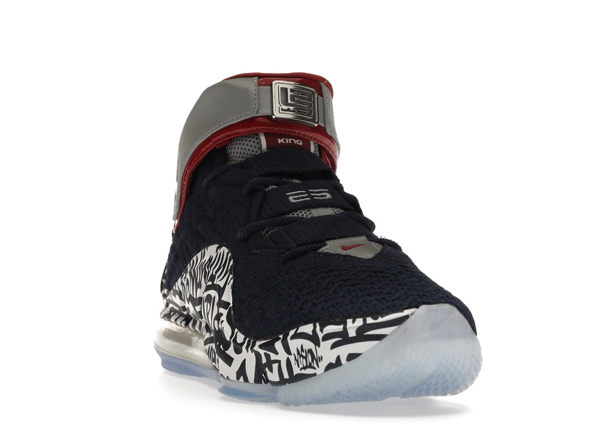 ナイキ NIKE レブロン スニーカー 【 LEBRON 17 GRAFFITI REMIX MIDNIGHT NAVY VARSITY CRIMSONWHITE 】