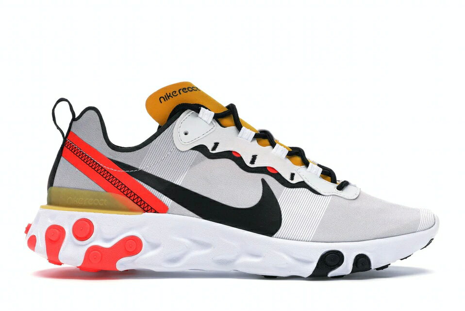 ナイキ NIKE リアクト エレメント 白色 ホワイト 黒色 ブラック クリムゾン スニーカー 【 REACT ELEMENT 55 WHITE BLACK CRIMSON GOLD BLACKBRIGHT CRIMSONUNIVERSITY 】