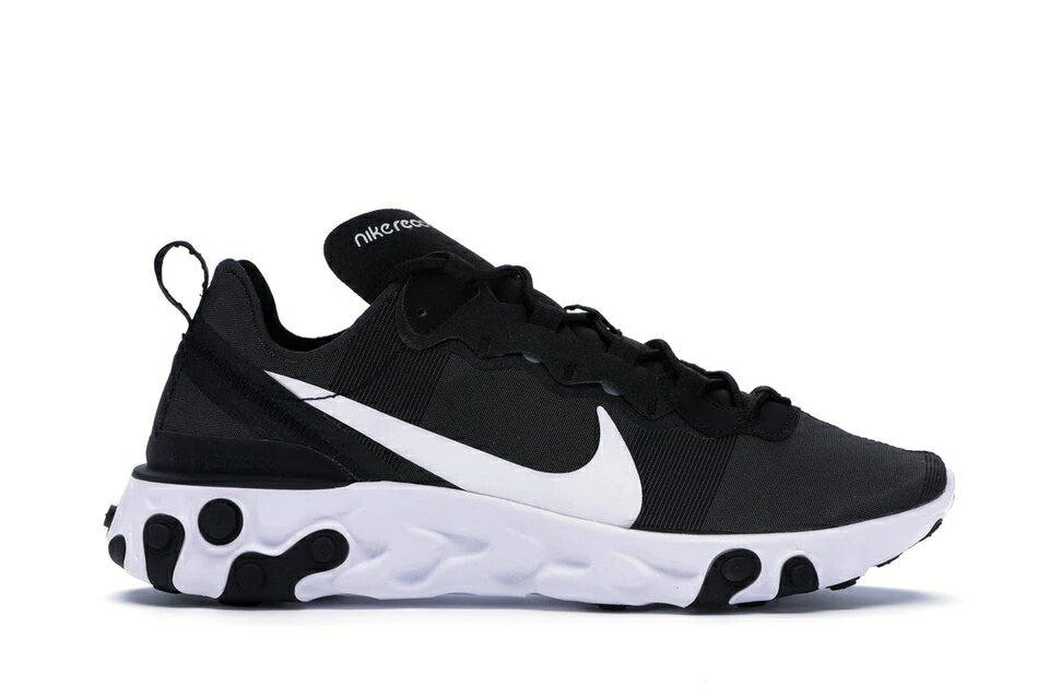 ナイキ NIKE リアクト エレメント 黒色 ブラック スニーカー 【 REACT ELEMENT 55 BLACK WHITE 】