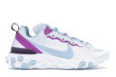 ナイキ リアクト エレメント 灰色 グレー 青色 ブルー 紫 バイオレット WOMEN'S スニーカー レディース 【 NIKE REACT ELEMENT 55 FOOTBALL GREY PSYCHIC BLUE (WOMEN'S) / FOOTBALL GREY HYPER VIOLET 】