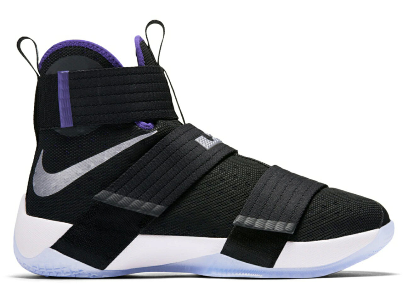 ナイキ NIKE レブロン ズーム ソルジャー コート スニーカー 【 LEBRON ZOOM SOLDIER 10 COURT PURPLE BLACK METALLIC SILVERCOURT 】