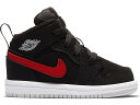 ナイキ ジョーダン ミッド スウッシュ スウォッシュ 黒色 ブラック 灰色 グレー ベビー 【 JORDAN 1 MID MULTI-COLOR SWOOSH BLACK (TD) / BLACK VARSITY RED-VARSITY ROYAL-WHITE-CEMENT GREY 】