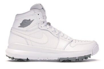 ナイキ ジョーダン JORDAN ゴルフ 白 ホワイト スニーカー 【 GOLF WHITE 1 RETRO CLEAT METALLIC SILVER 】 メンズ