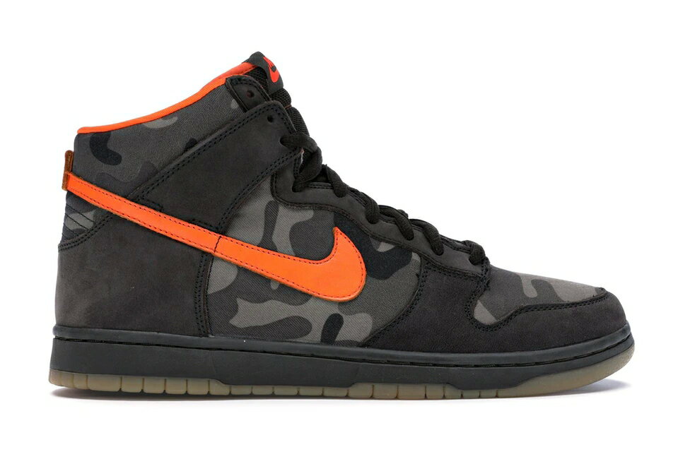 ナイキ エスビー ダンク ハイ カモ柄 緑 グリーン 橙 オレンジ ダンクハイ スニーカー メンズ 【 NIKE SB DUNK HIGH BRIAN ANDERSON CAMO / SABLE GREEN SAFETY ORANGE 】