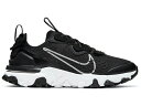 ナイキ リアクト 黒色 ブラック 白色 ホワイト 【 NIKE REACT VISION BLACK (GS) / BLACK BLACK WHITE 】 キッズ ベビー マタニティ スニーカー