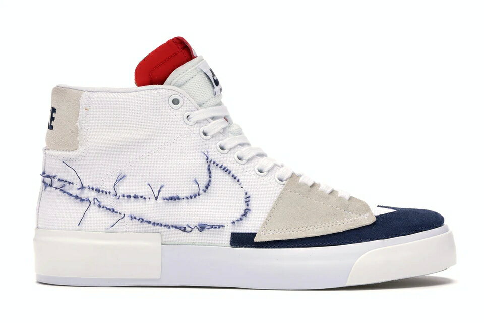 ナイキ NIKE エスビー ブレイザー ミッド スニーカー 【 SB BLAZER MID EDGE HACK PACK WHITE UNIVERSITY REDSUMMIT WHITEMIDNIGHT NAVY 】