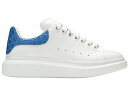 アレキサンダーマックイーン 白色 ホワイト 青色 ブルー スニーカー メンズ 【 ALEXANDER MCQUEEN ALEXANDER MCQUEEN OVERSIZED WHITE ULTRAMARINE CROC / WHITE BLUE 】