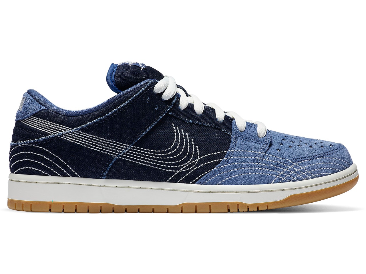 ナイキ エスビー ダンク デニム 紺色 ネイビー ダンクロー スニーカー メンズ 【 NIKE SB DUNK LOW DENIM SASHIKO / MYSTIC NAVY MYSTIC NAVY GUM 】