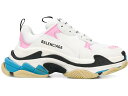 バレンシアガ ピンク 白色 ホワイト WOMEN'S スニーカー レディース 【 BALENCIAGA TRIPLE S PINK TEAL (WOMEN'S) / WHITE 】