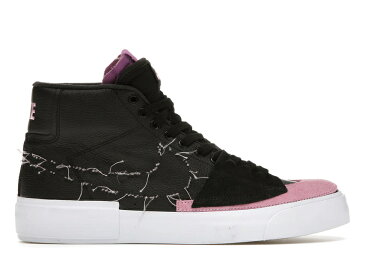 ナイキ NIKE エスビー ズーム ブレイザー ミッド 黒色 ブラック ピンク スニーカー 【 PINK SB ZOOM BLAZER MID EDGE BLACK RISE RISEWHITE 】