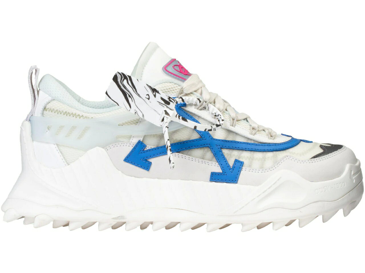 オフホワイト テック 白色 ホワイト 青色 ブルー スニーカー メンズ 【 OFF-WHITE ODSY-1000 TECH WHITE / WHITE BLUE 】