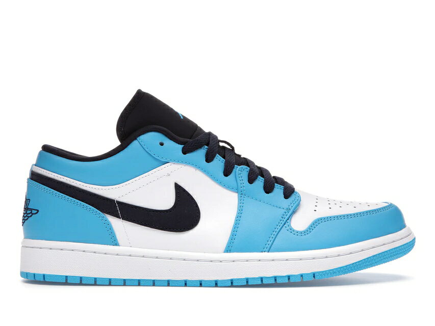 ナイキ ジョーダン 白色 ホワイト 青色 ブルー スニーカー メンズ 【 JORDAN 1 LOW UNC (2021) / WHITE DARK POWDER BLUE OBSIDIAN 】