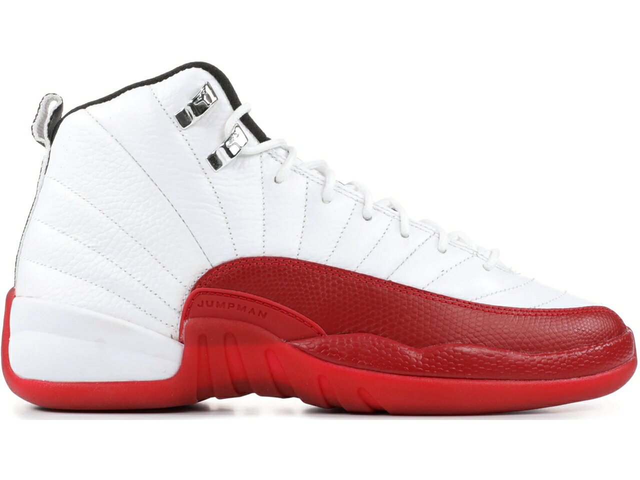 ナイキ ジョーダン 白色 ホワイト 黒色 ブラック 赤 レッド 【 JORDAN 12 RETRO CHERRY (2009) (GS) / WHITE BLACK VARSITY RED 】 キッズ ベビー マタニティ スニーカー