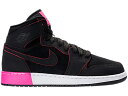 ナイキ ジョーダン ハイ 黒色 ブラック ピンク 白色 ホワイト 【 JORDAN 1 RETRO HIGH BLACK HYPER PINK WHITE (GS) / BLACK BLACK HYPER PINK WHITE 】 キッズ ベビー マタニティ スニーカー