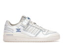 アディダス フォーラム 白色 ホワイト 青色 ブルー スニーカー メンズ 【 ADIDAS FORUM LOW OFF WHITE BLUE BIRD / CLOUD WHITE OFF WHITE BLUE BIRD 】