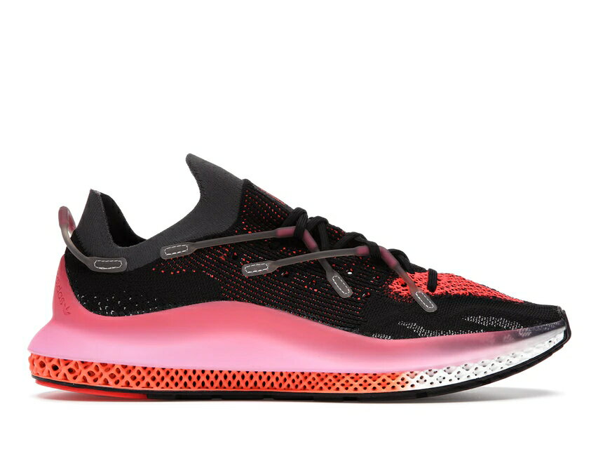 アディダス ADIDAS 黒色 ブラック ピンク スニーカー 【 PINK 4D FUSIO BLACK ORANGE 】