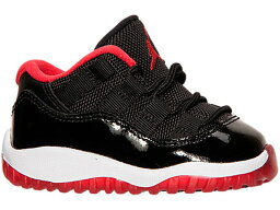 ナイキ ジョーダン 黒色 ブラック 赤 レッド 白色 ホワイト 【 JORDAN 11 RETRO LOW BRED (TD) / BLACK TRUE RED WHITE 】