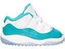 ナイキ ジョーダン アクア サファリ 白色 ホワイト ターボ 【 JORDAN 11 RETRO LOW AQUA SAFARI (TD) / WHITE TURBO GREEN-VOLT ICE-BLACK 】