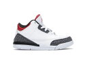 ナイキ ジョーダン ファイア 赤 レッド デニム 白色 ホワイト 黒色 ブラック 【 JORDAN 3 RETRO SE FIRE RED DENIM (PS) / WHITE FIRE RED BLACK 】 キッズ ベビー マタニティ スニーカー