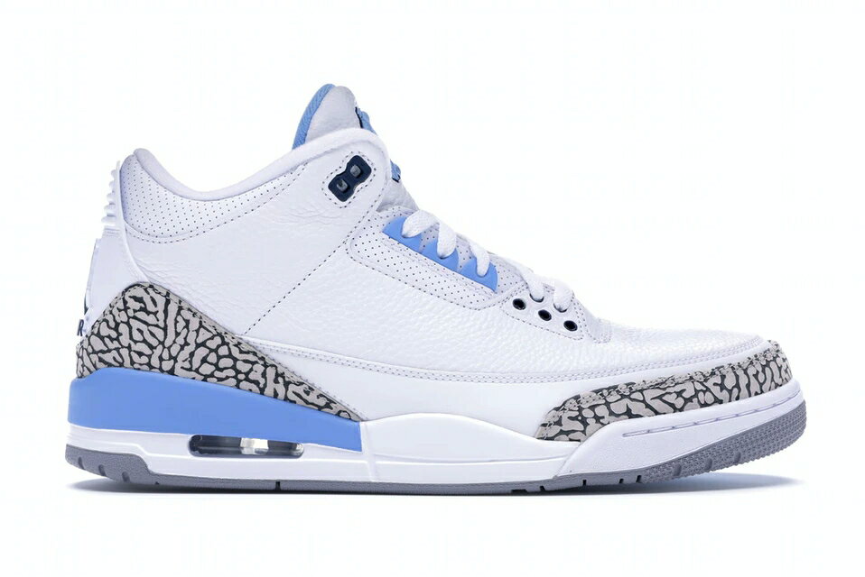 ナイキ ジョーダン 白色 ホワイト 灰色 シメント グレー スニーカー メンズ 【 JORDAN 3 RETRO UNC PE / WHITE CEMENT GREY UNIVERSITY 】