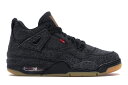 ナイキ ジョーダン 黒色 ブラック LEVI'S 【 JORDAN 4 RETRO BLACK (GS) (BLANK TAG) / BLACK BLACK-BLACK 】 キッズ ベビー マタニティ スニーカー