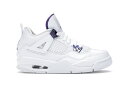 ナイキ ジョーダン 紫 パープル 白色 ホワイト コート 銀色 シルバー 【 JORDAN 4 RETRO METALLIC PURPLE (GS) / WHITE COURT PURPLE-METALLIC SILVER 】 キッズ ベビー マタニティ スニーカー