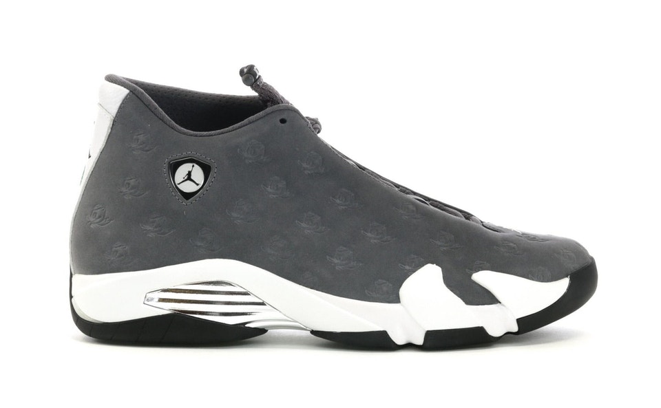 ナイキ ジョーダン オレゴン ダックス 灰色 グレー 白色 ホワイト スニーカー メンズ 【 JORDAN 14 RETRO OREGON DUCKS PE GREY / GREY WHITE 】