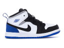 ナイキ ジョーダン ミッド 白色 ホワイト 黒色 ブラック 【 JORDAN 1 MID SE WHITE BLACK ROYAL (TD) / WHITE HYPER ROYAL-BLACK 】